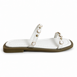 Slipper Flat Leather With Two Strape And Accessories SL-258