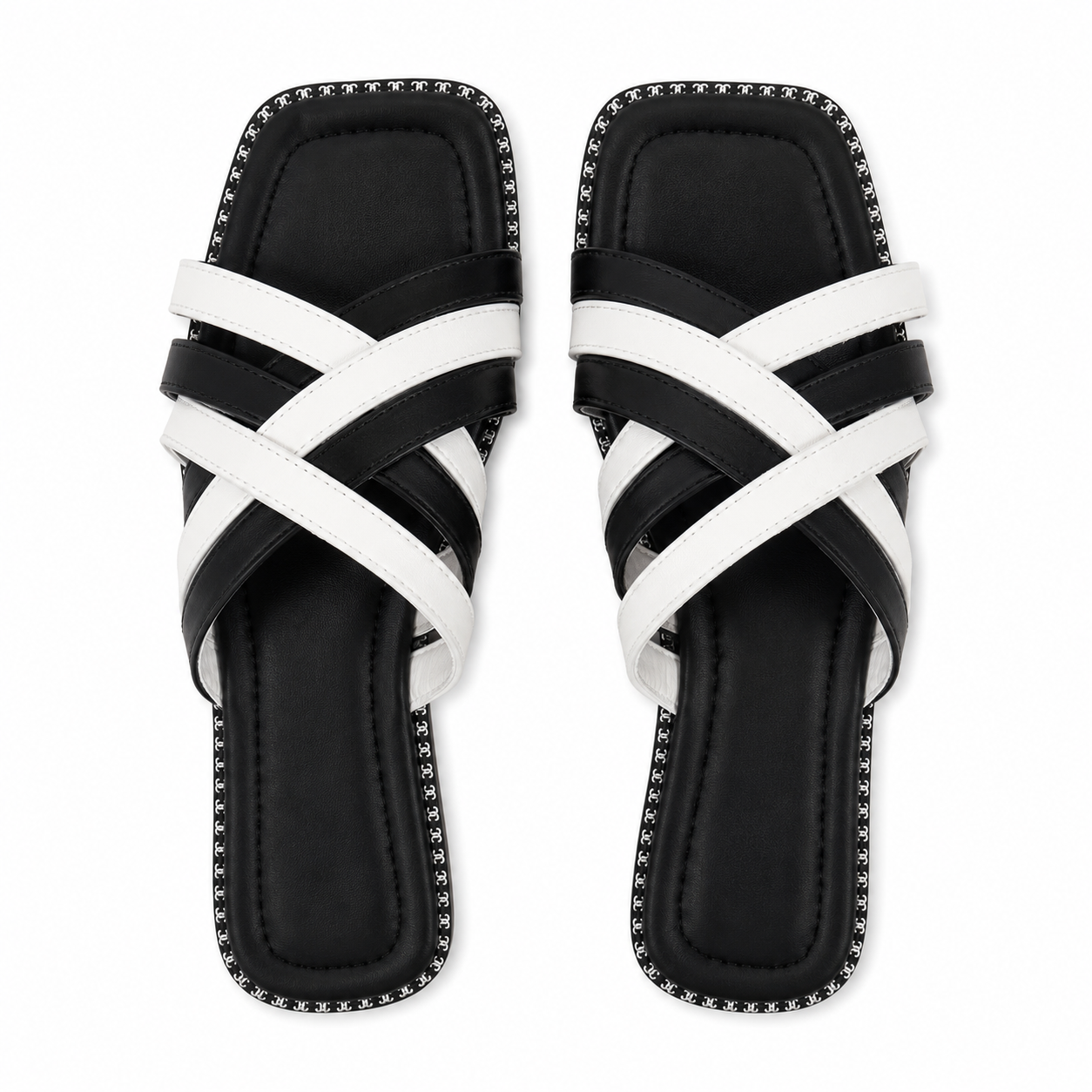 Slipper Flat Leather With Many Straps SL-260