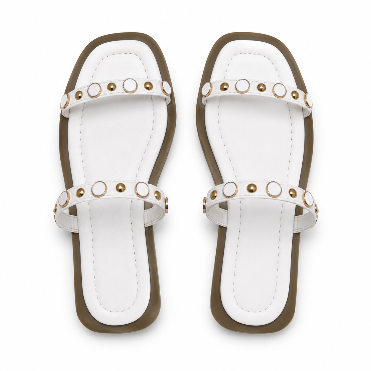 Slipper Flat Leather With Two Strape And Accessories SL-258