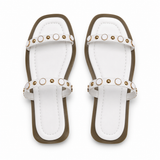 Slipper Flat Leather With Two Strape And Accessories SL-258