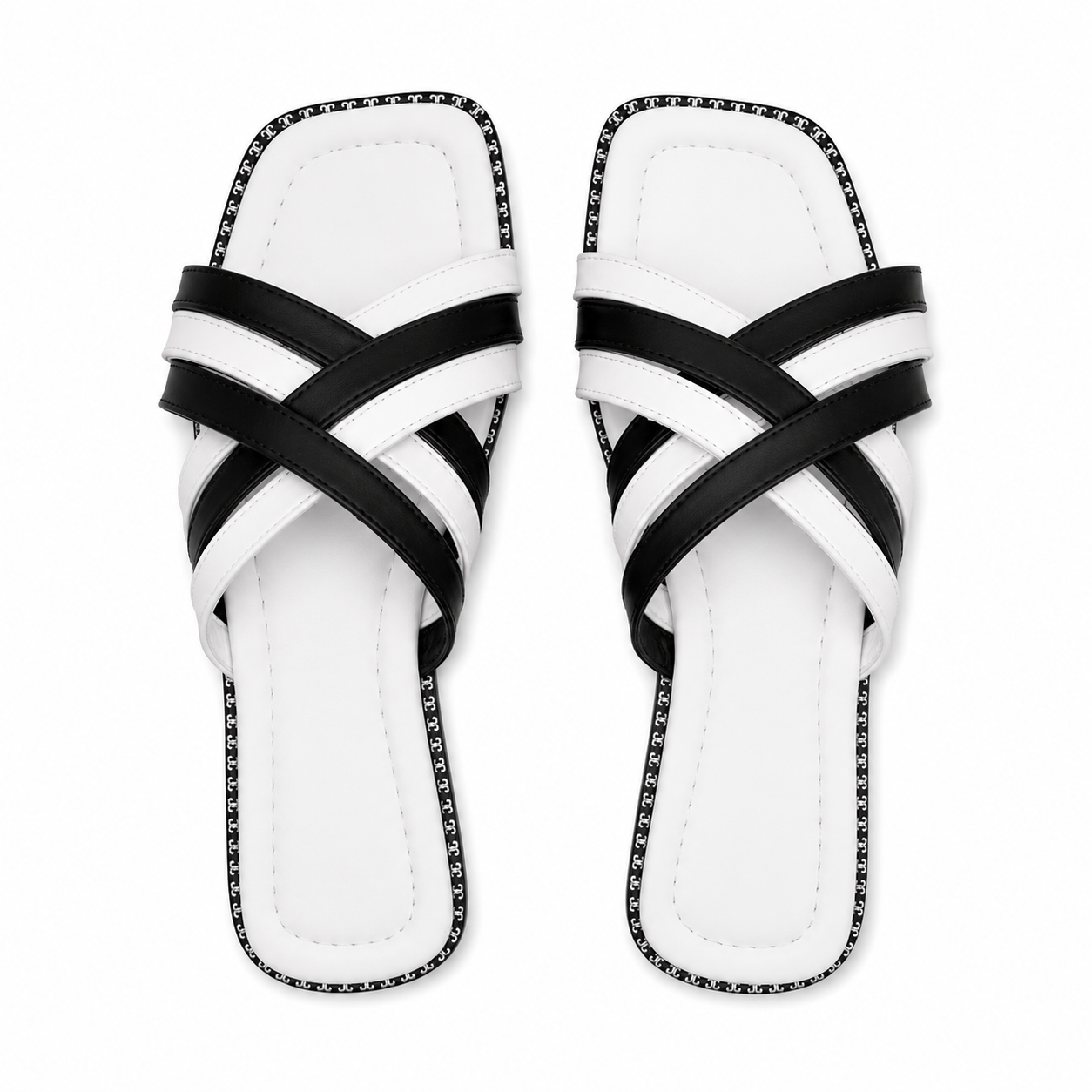 Slipper Flat Leather With Many Straps SL-260
