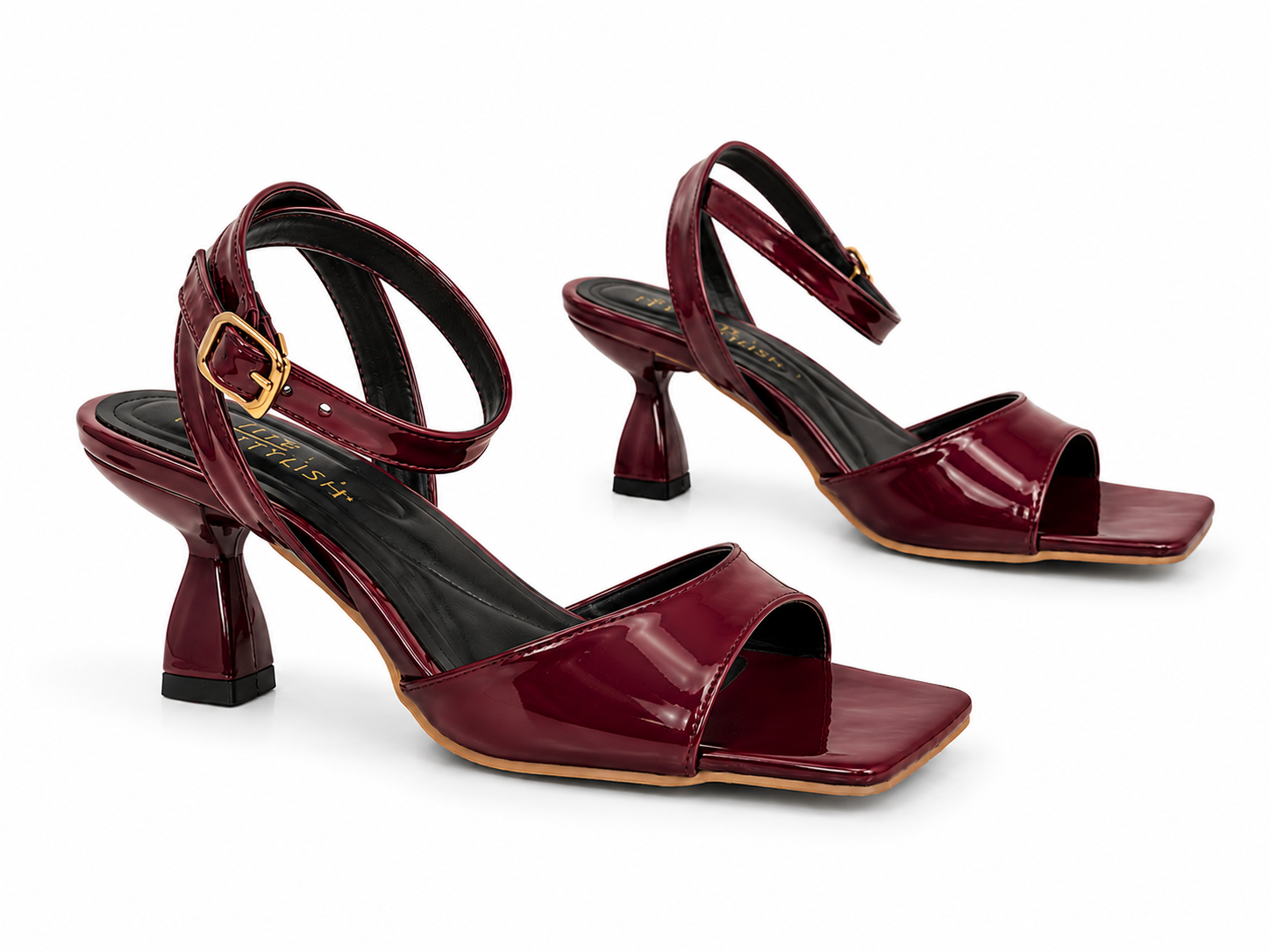 Sandal Heels Leather Glossy Elegant SN-819