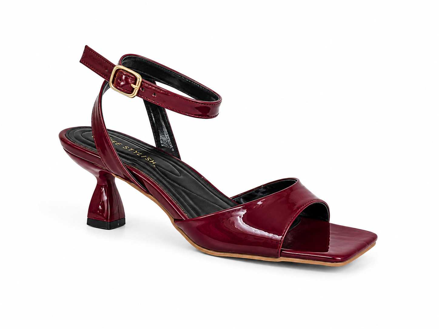Sandal Heels Leather Glossy Elegant SN-819