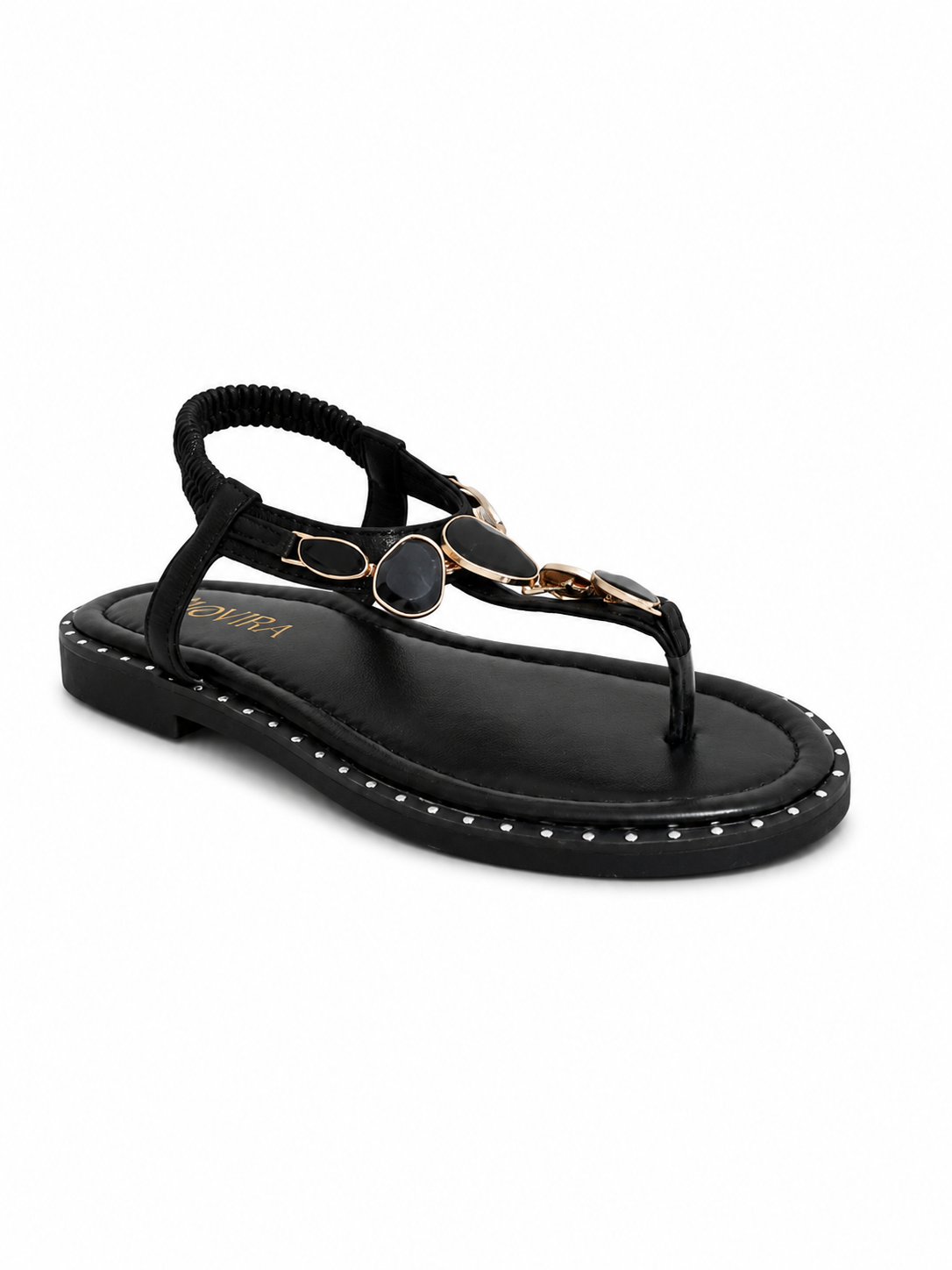 Sandal Flat Leather With Accessories SF-66