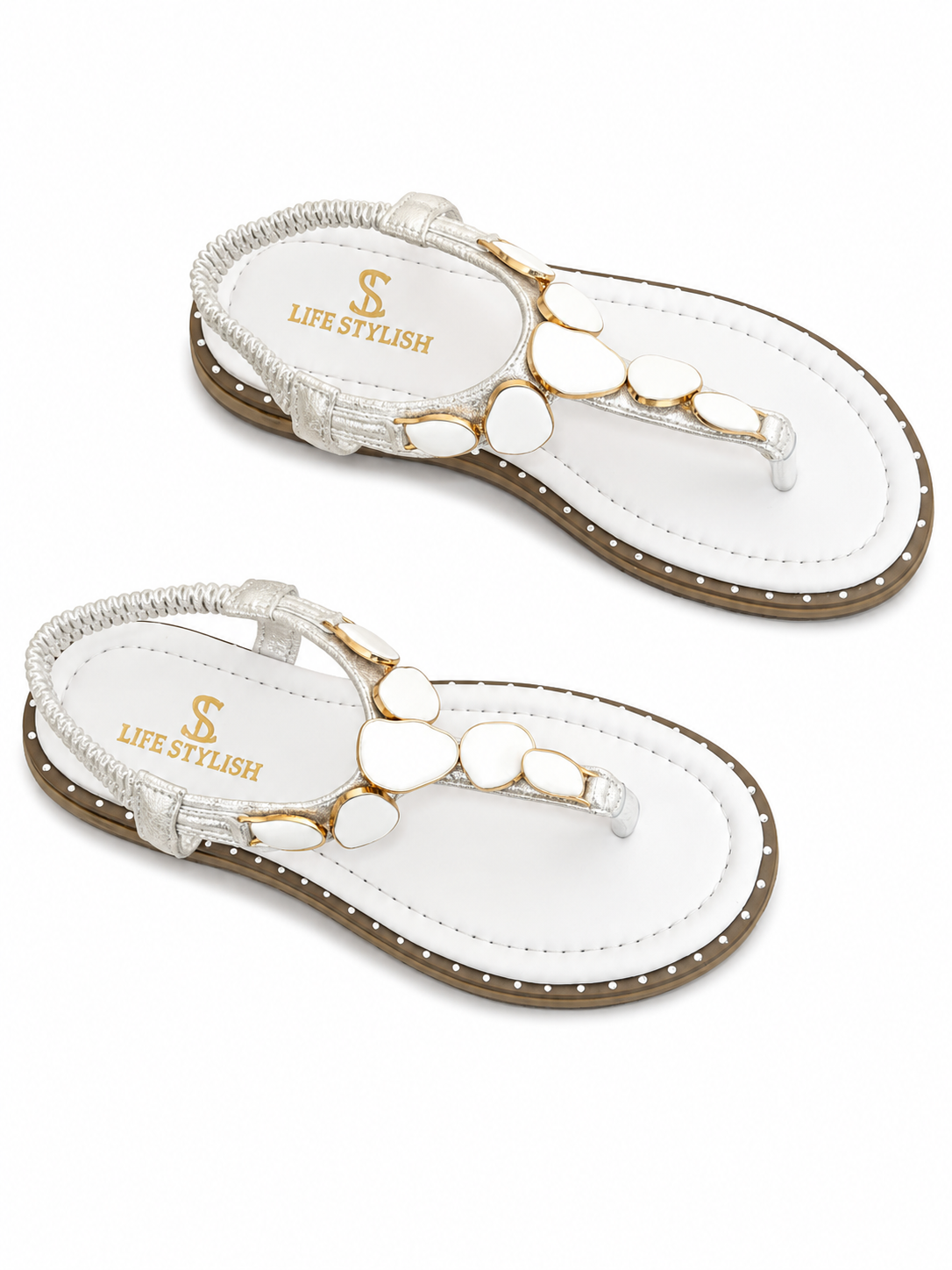 Sandal Flat Leather With Accessories SF-66