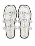 Slipper Flat Transparent Embroidered SL-247