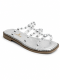 Slipper Flat Transparent Embroidered SL-247
