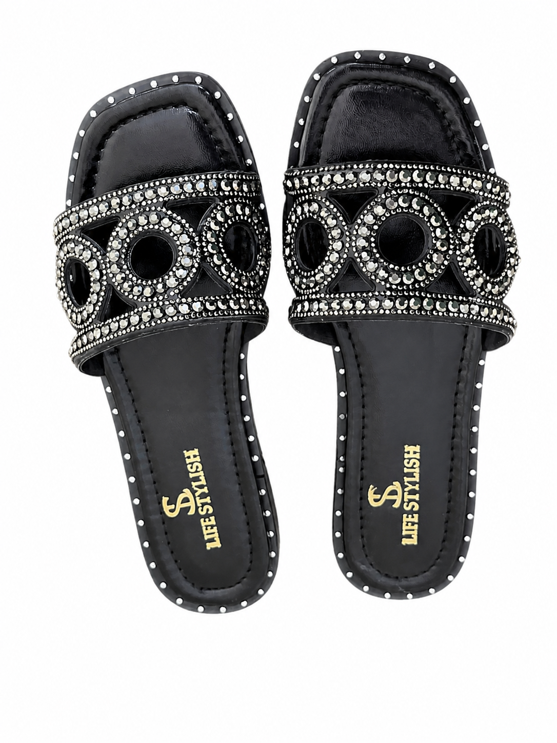 Slipper Flat  Leather Embroidered SL-248
