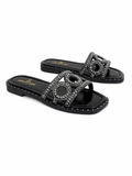 Slipper Flat  Leather Embroidered SL-248
