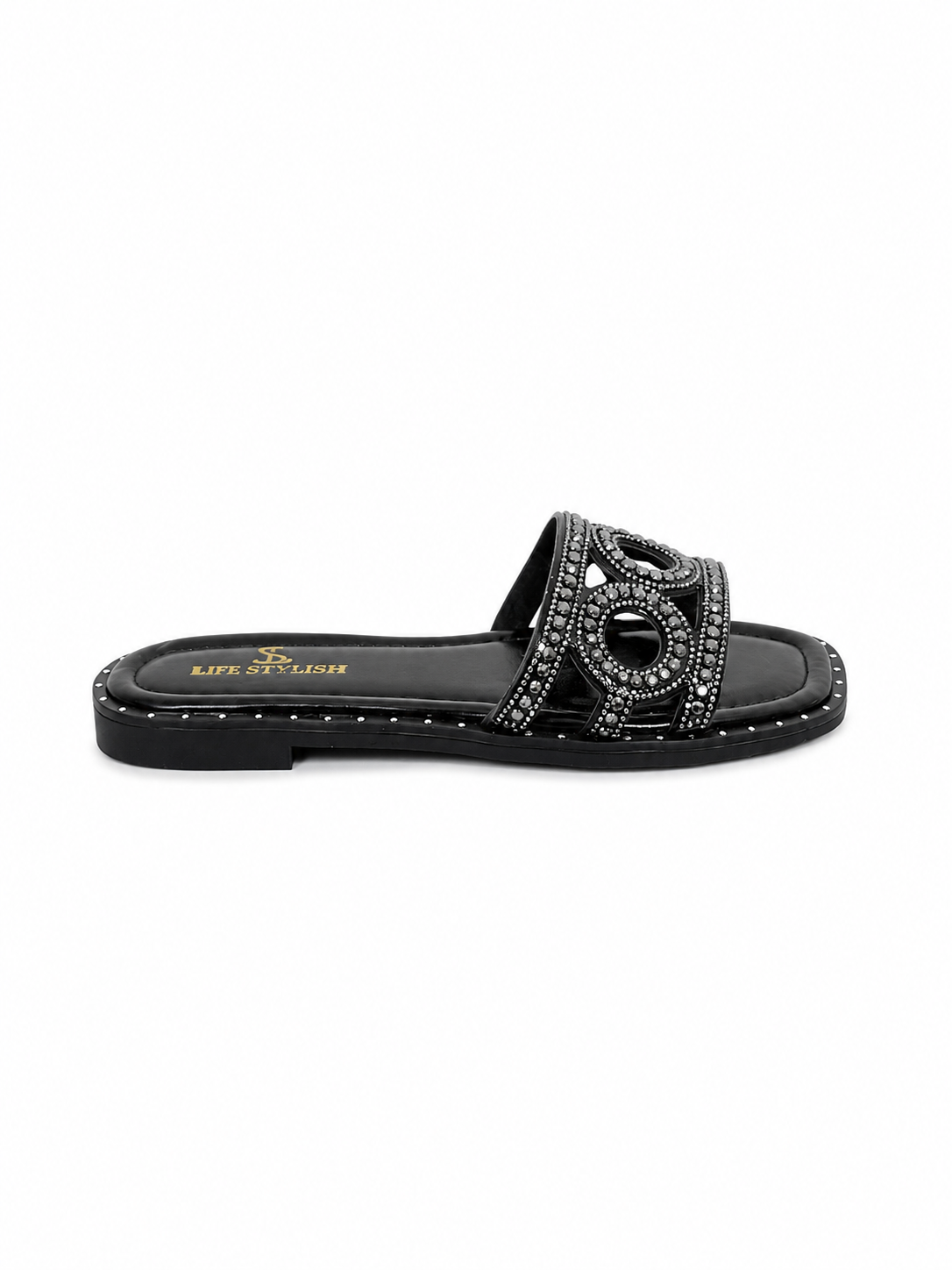 Slipper Flat  Leather Embroidered SL-248
