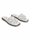 Slipper Flat  Leather Embroidered SL-248