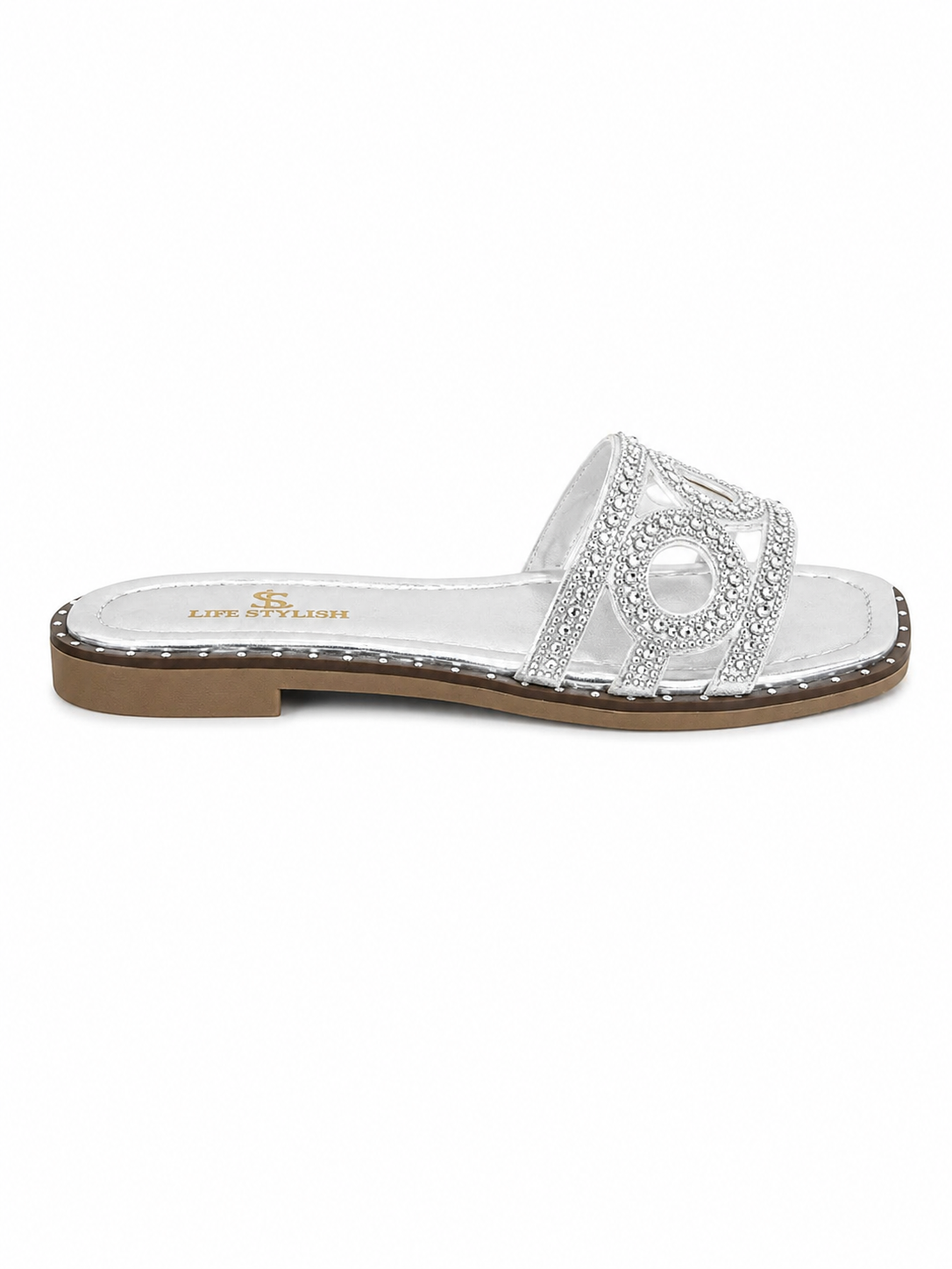 Slipper Flat  Leather Embroidered SL-248