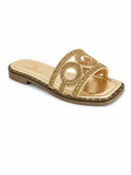 Slipper Flat  Leather Embroidered SL-248