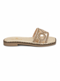Slipper Flat  Leather Embroidered SL-248