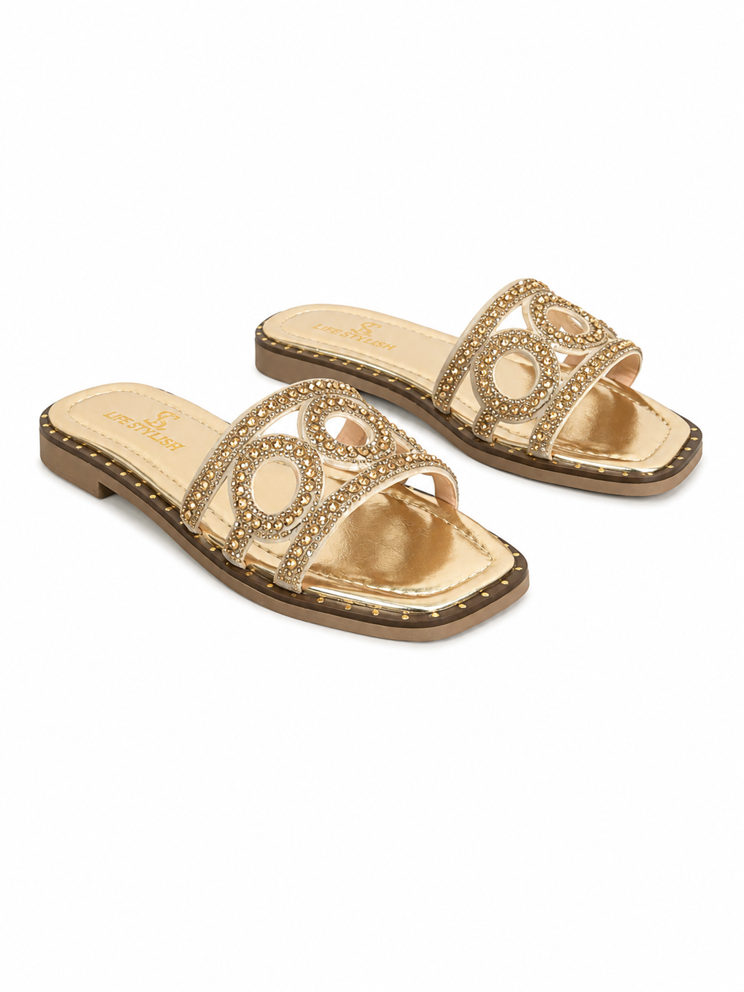 Slipper Flat  Leather Embroidered SL-248