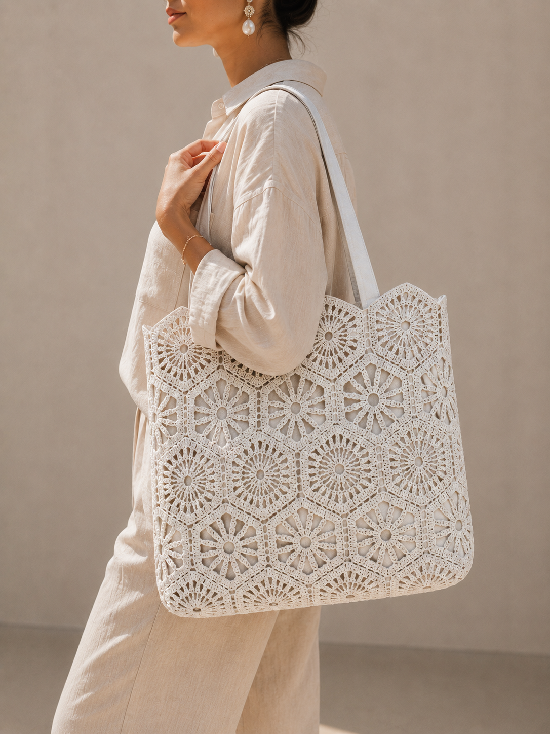 Shoulder bag Fabric Crochet ZH-22