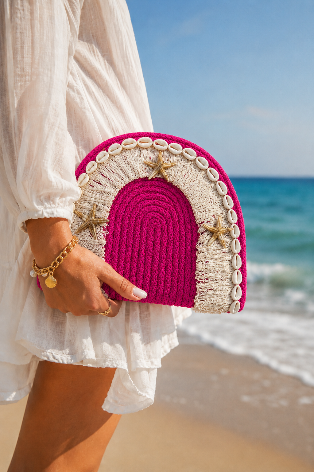 Handbags Summer with a semi-circular design ZK-2