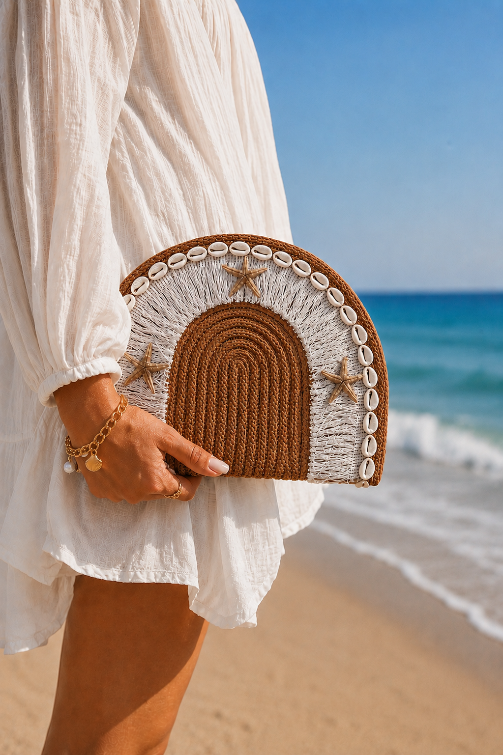 Handbags Summer with a semi-circular design ZK-2