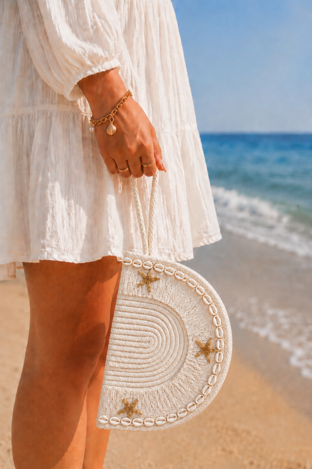 Handbags Summer with a semi-circular design ZK-2