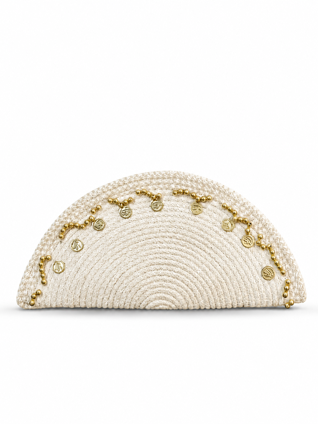 Handbags raffia Decorated with gold pieces ZK-7