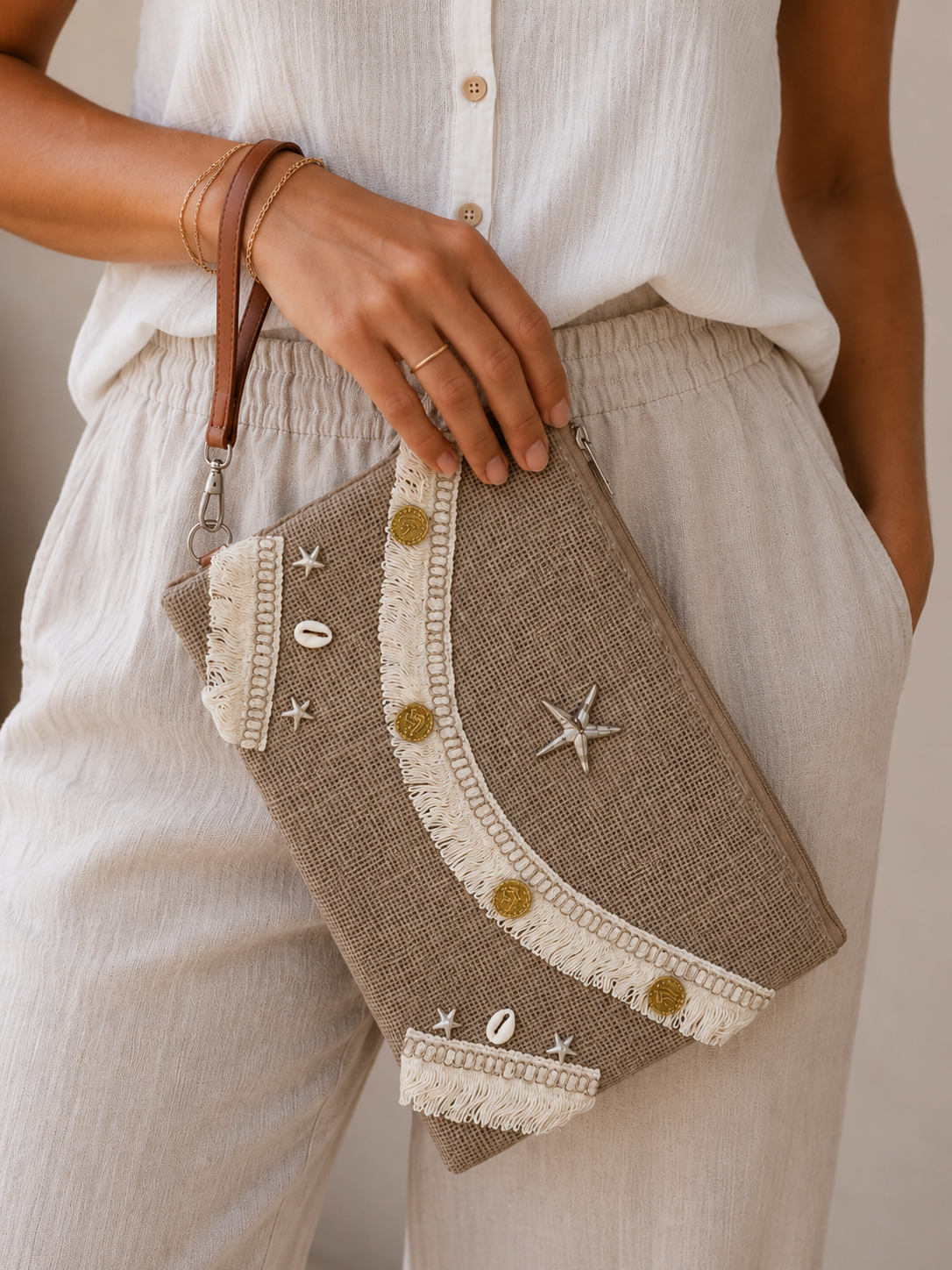 Handbags Summer Decorated with ribbons and shells ZT-7