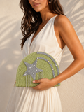 Handbags raffia With a sparkling star and pearl details ZK-1