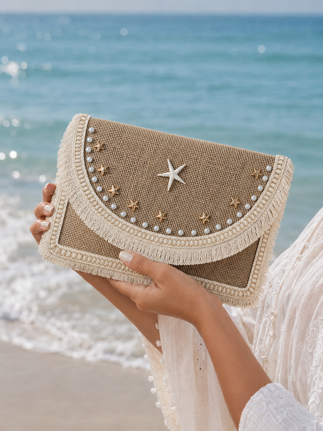 Handbags clutch Made of burlap for women ZT-12