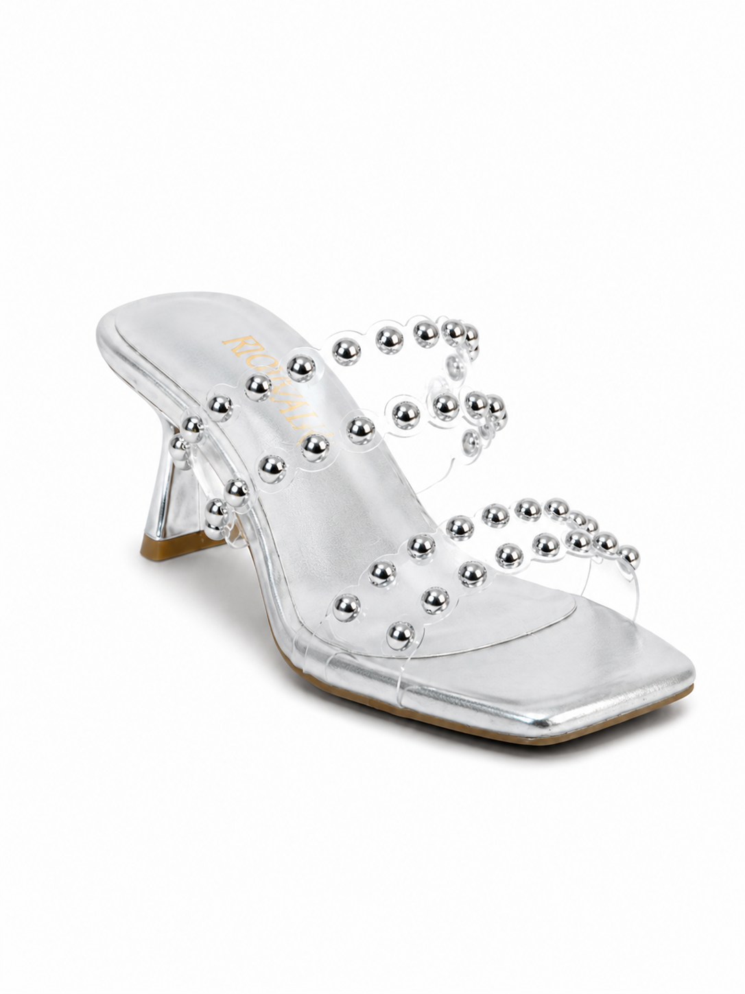 Slippers heeled leather comfortable transparent X-17
