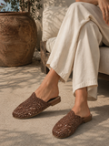 Mules Flat Burlap Elegant SB-705
