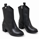 Long Boot Heels Leather Stylish LB-36