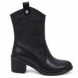 Long Boot Heels Leather Stylish LB-36