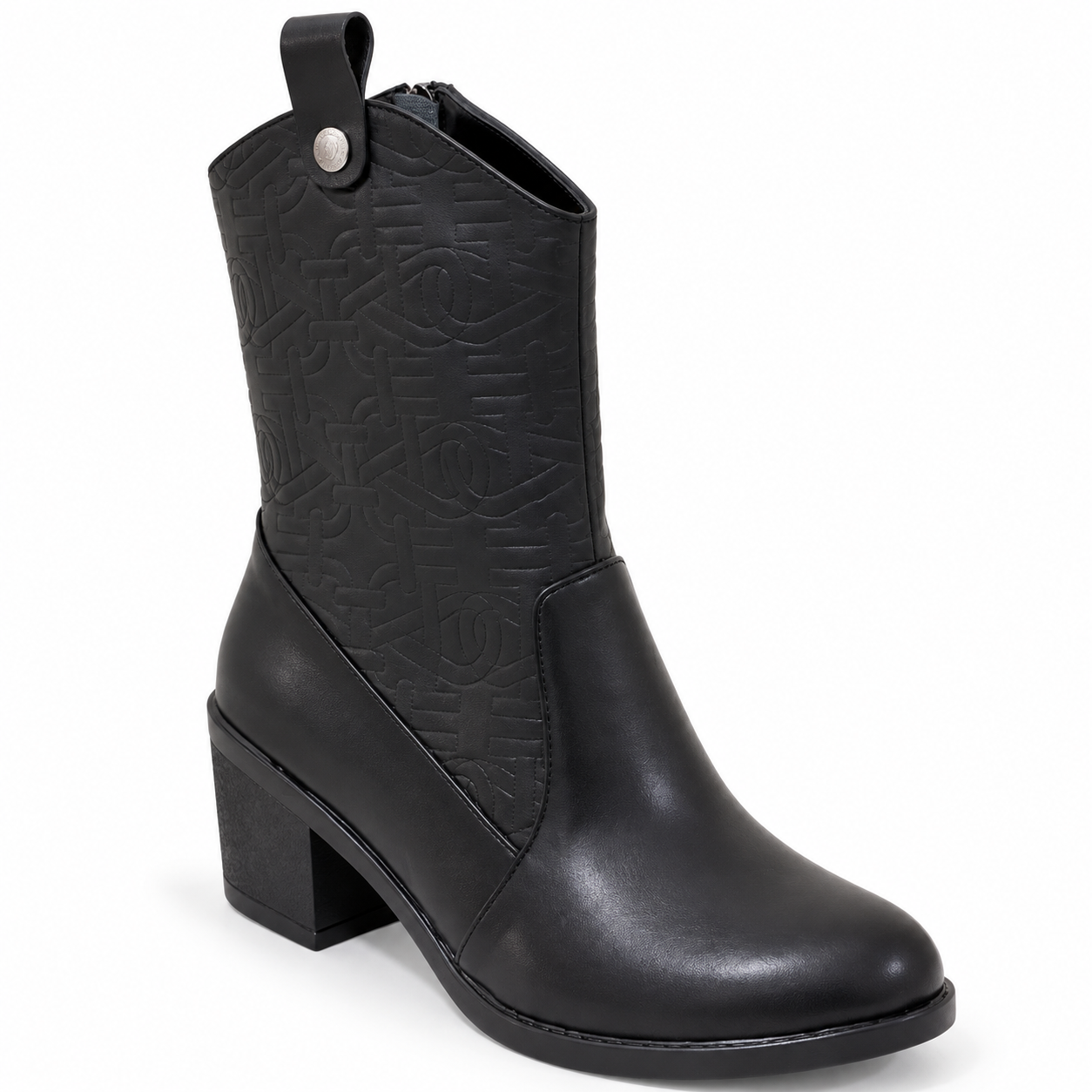 Long Boot Heels Leather Stylish LB-36
