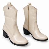 Long Boot Heels Leather Stylish LB-36