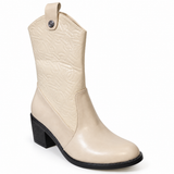 Long Boot Heels Leather Stylish LB-36