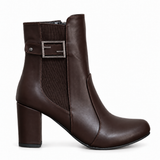 Women’s Block Heel Ankle Boots with Side Buckle R-27