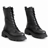 Women’s Lace-Up Block Heel Boots E-112