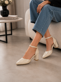 Shoes Mid Heels Leather F-606