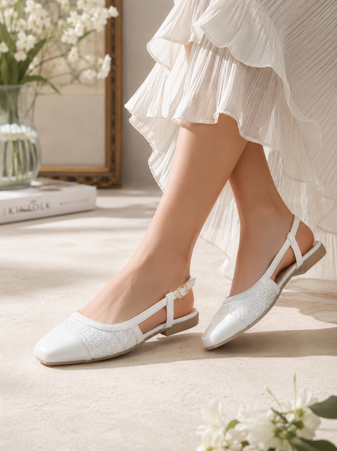 Mules Leather With Buckle BF-800