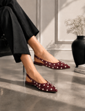Mules Flat Leather Glossy With Buckle BF-805