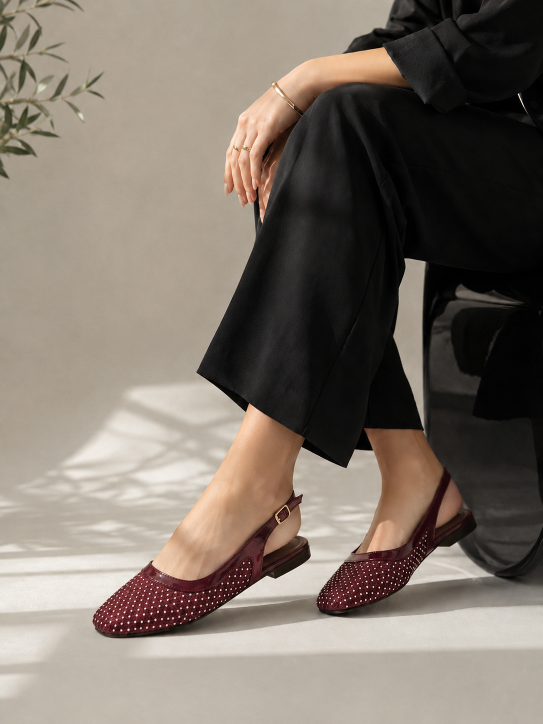 Ballerina Flat Mesh With Buckle BF-808