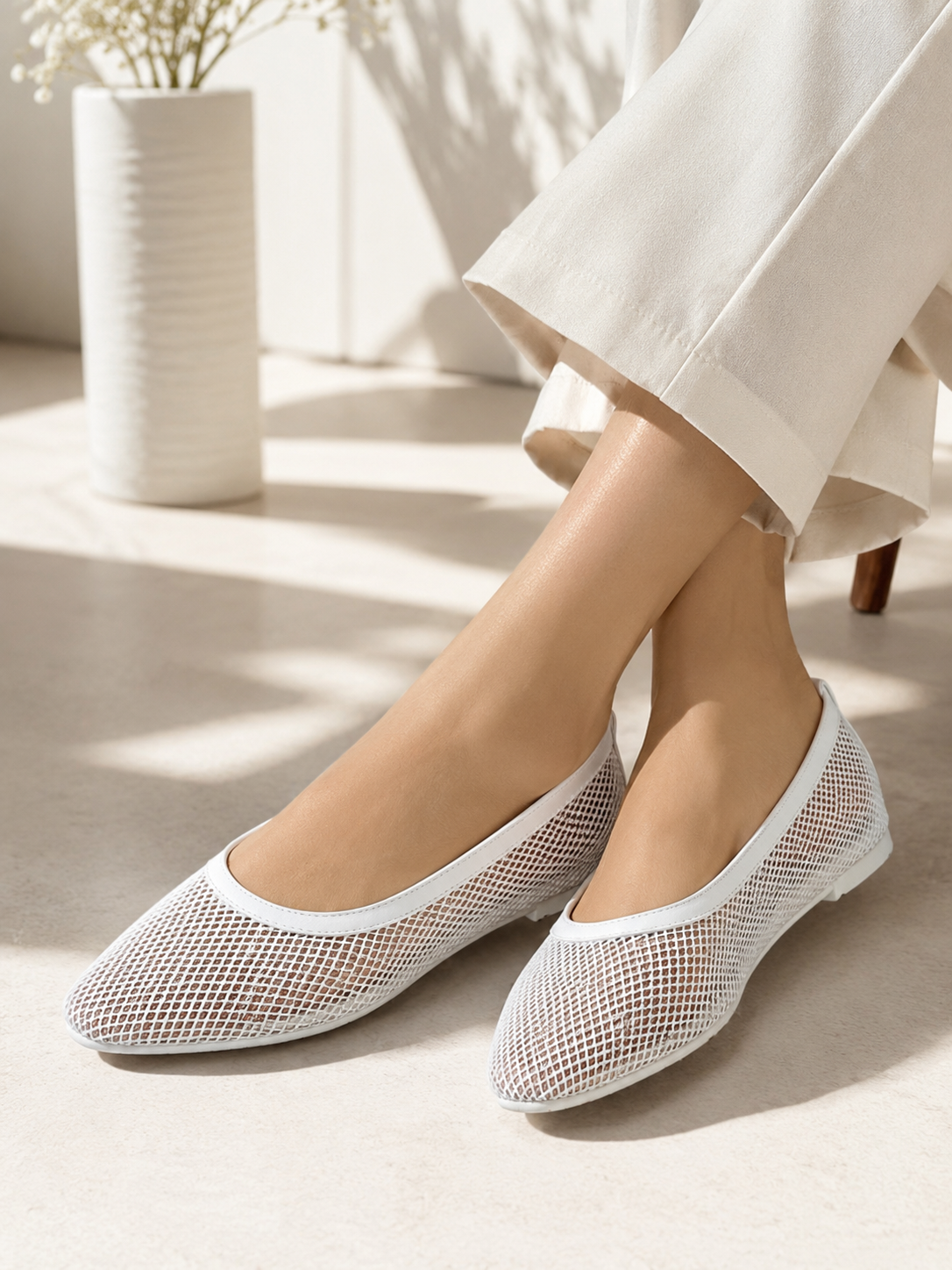 Ballerina flat fabric mesh BN-521