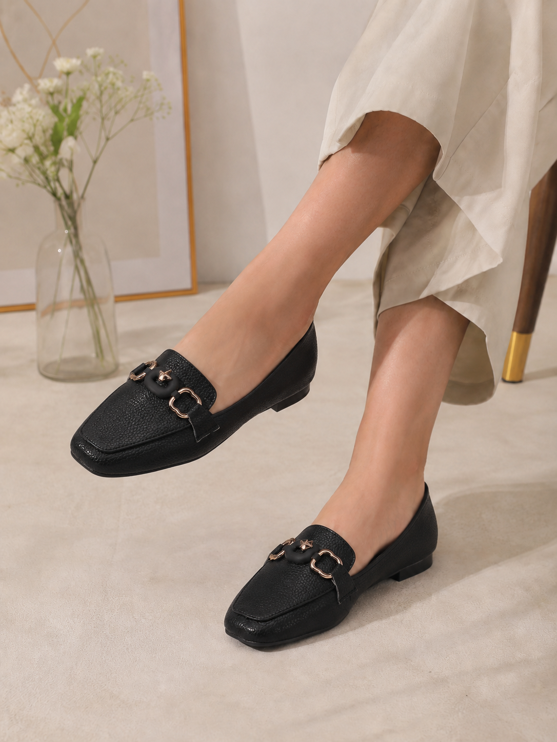 Ballerinas Flat Leather With the Butterfly - BN-507