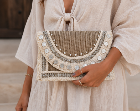 Handbags clutch elegant burlap ZT-2