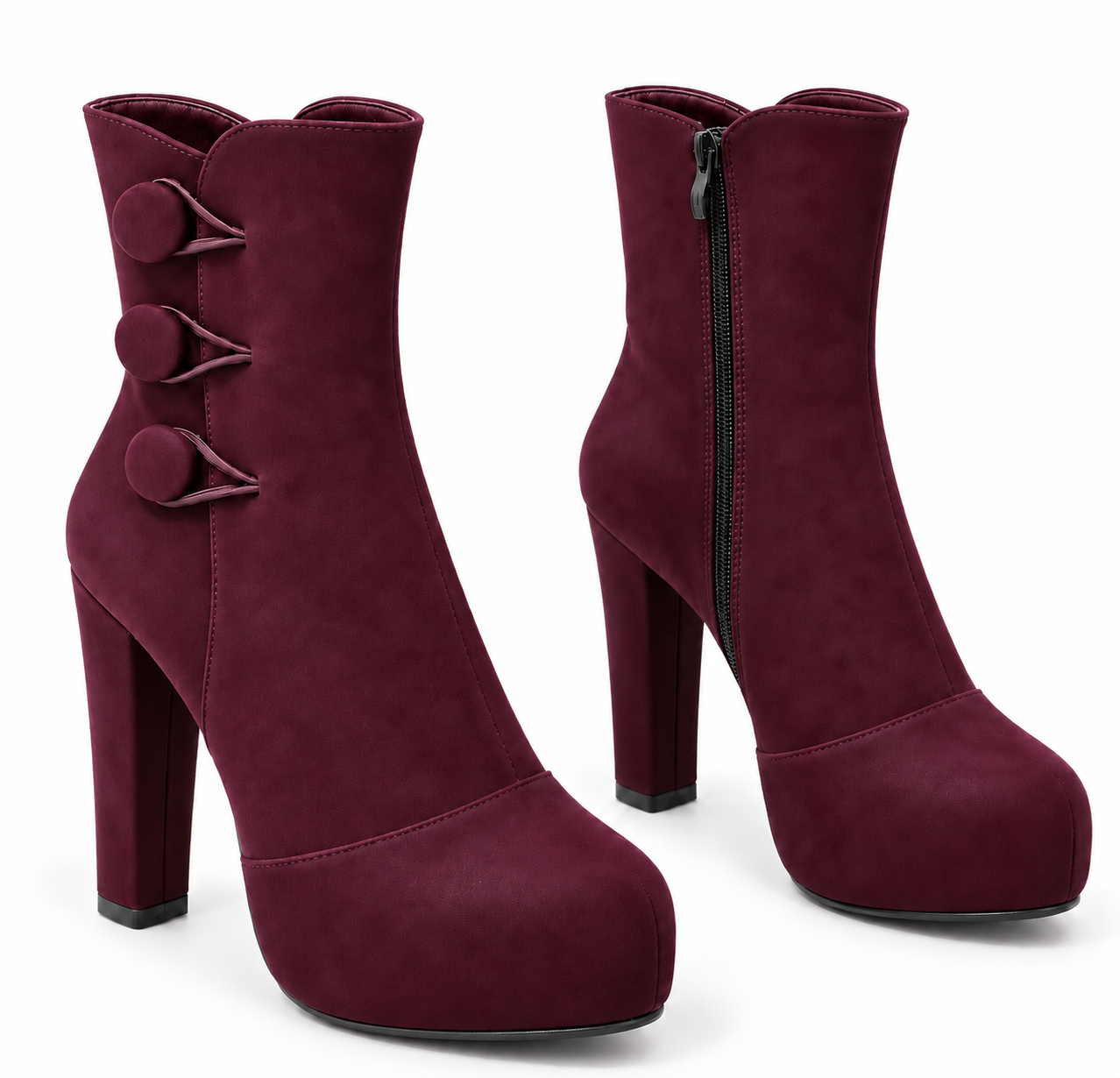 BOOT HEELS SUEDE - R-1