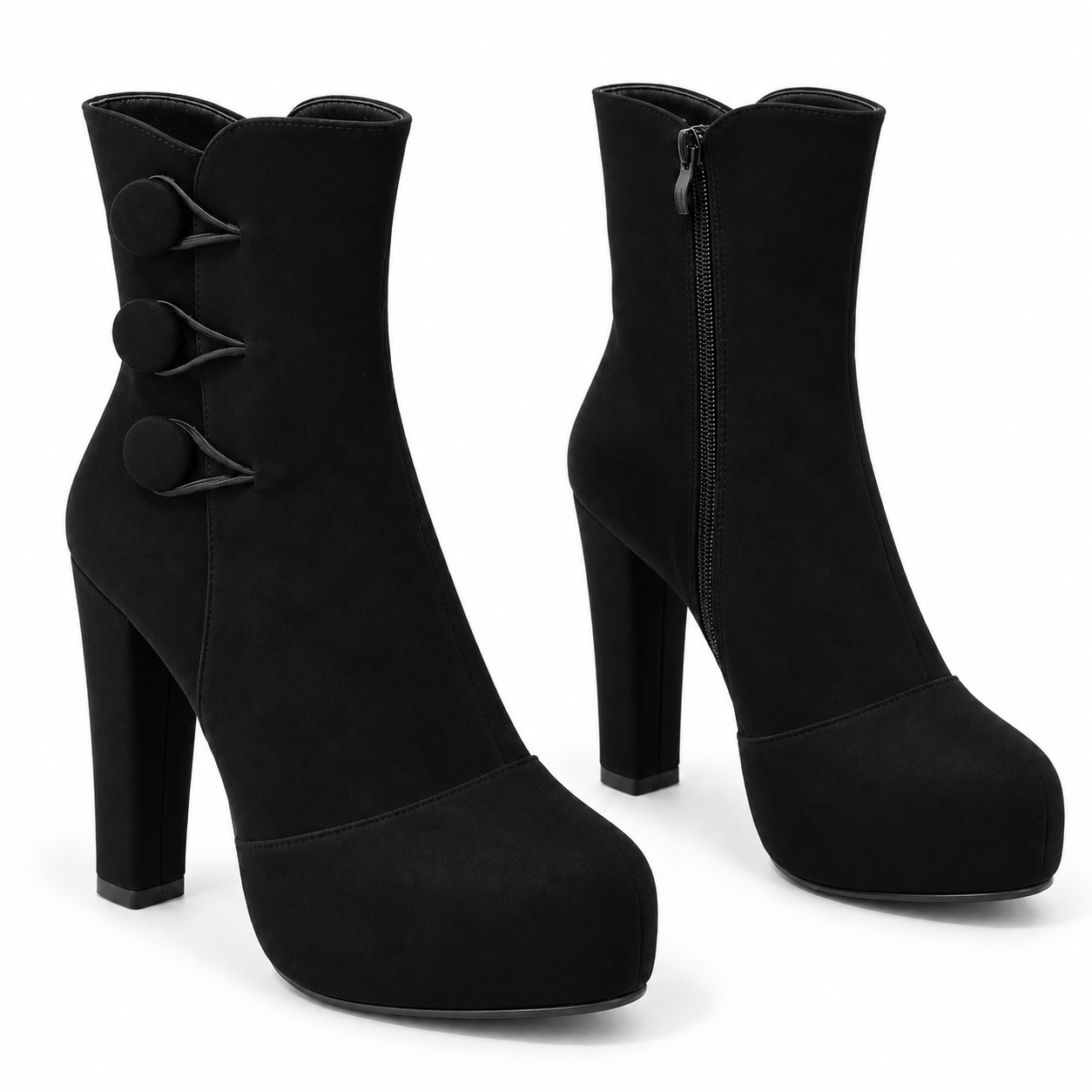 BOOT HEELS SUEDE - R-1