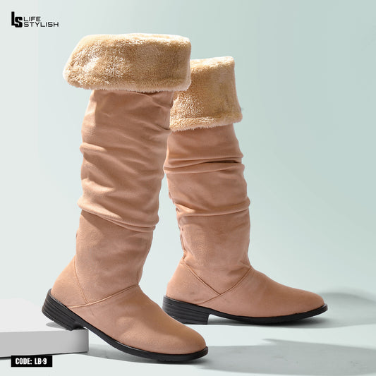 LONG BOOT FLATS SUEDE  LB-9