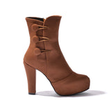 BOOT HEELS SUEDE - R-1