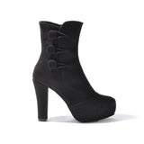 BOOT HEELS SUEDE - R-1