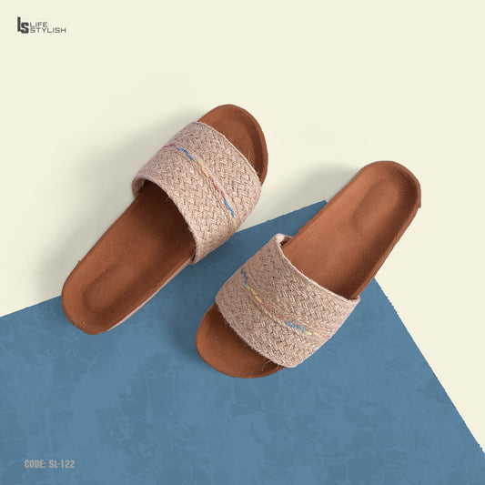 Slipper Heel burlap SL-122