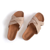 Slipper Flat Burlap SL-120